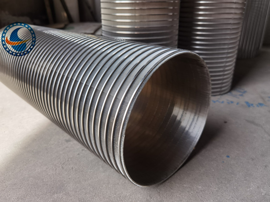 20μM Slot Opening Wedge Wire Screen Pipe Stainless Steel 304 Id 200mm