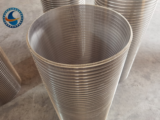 Welded Ss 304 Wedge Wire Screen Filter 800 Micron Slot Opening Backwash