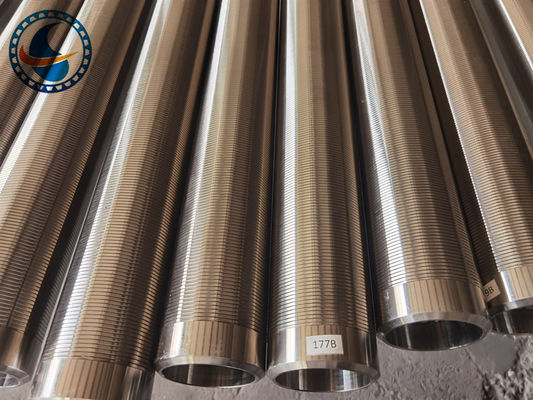 Oil Well AISI 316L Oil Sand Control Wire Wrapped Screen Pipe With 0.3mm Slot Size