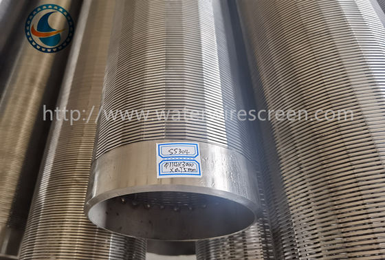 مقاومت در برابر خوردگی لوله های صفحه نمایش فولادی ضد زنگ 304 برای مقاومت در برابر شکاف آب های زیرزمینی 0.25 میلی متر
