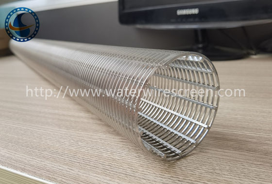 Ss304 Pure Round Winding 2mm Slot Wedge Wire Screen Tube لوله جامد جداسازی مایع