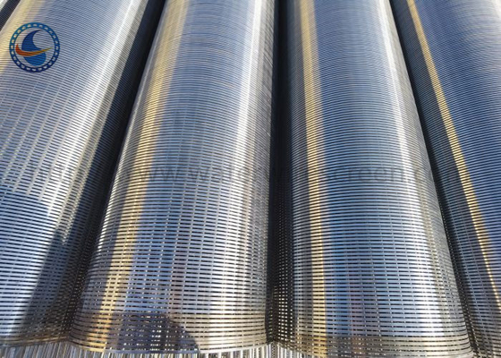 شیار ضد زنگ 40 میلی متر سیم پیچیده شده صفحه نمایش لوله کنترل آب چاه شن و ماسه